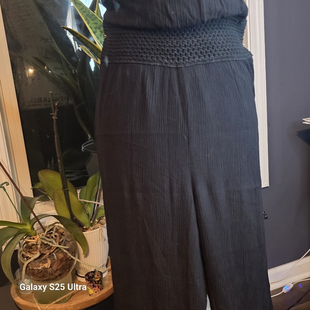 Elegant Black Strapless Jumpsuit - Picture 3 of 7